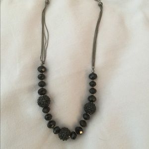 Black beaded necklace